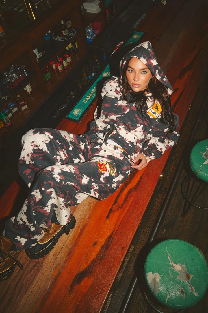 Sabbi The Cow Print Ranch Zip Hoodie - Meadow Collectivehoodie