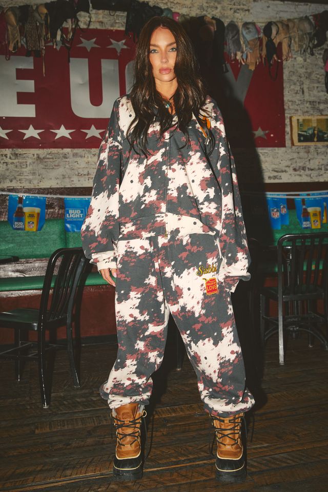 Sabbi The Cow Print Ranch Zip Hoodie - Meadow Collectivehoodie