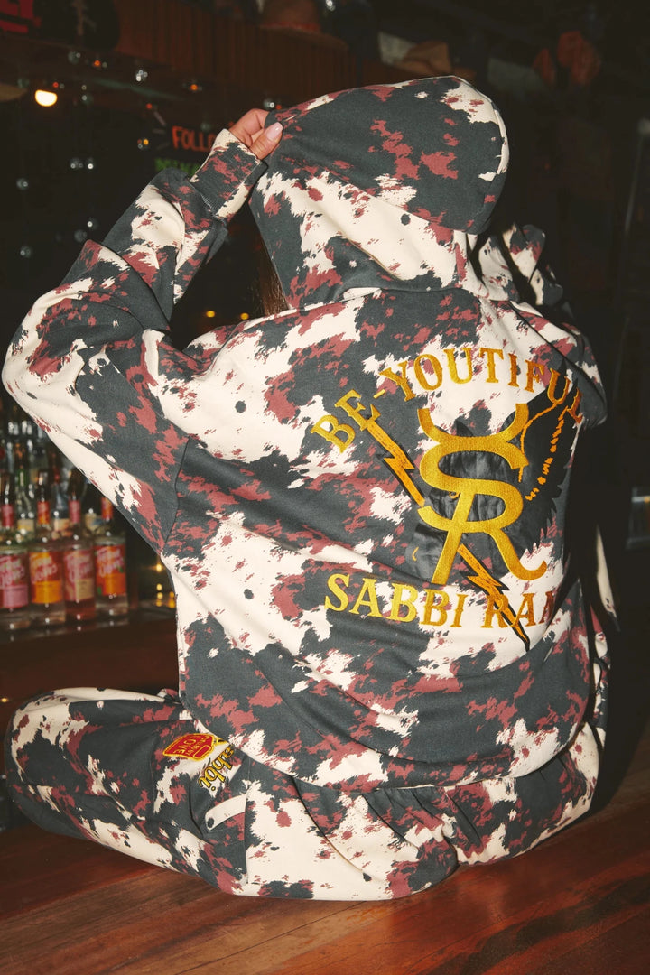 Sabbi The Cow Print Ranch Zip Hoodie - Meadow Collectivehoodie