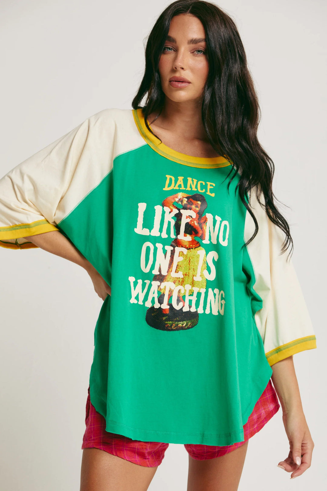 Sabbi - The Dance Raglan Tee - Green - Meadow Collectiveraglan tee