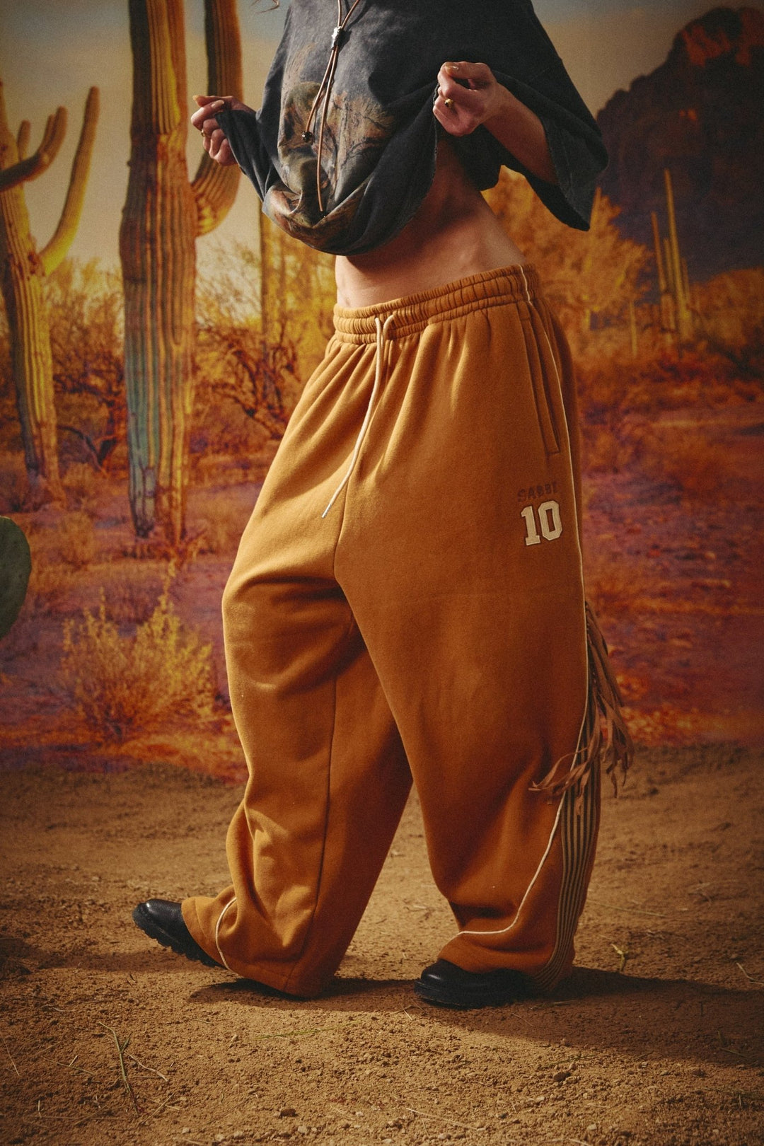 Sabbi The Happy Chap Wide Leg Sweat Pant - Brown - Meadow Collectivesweatpants