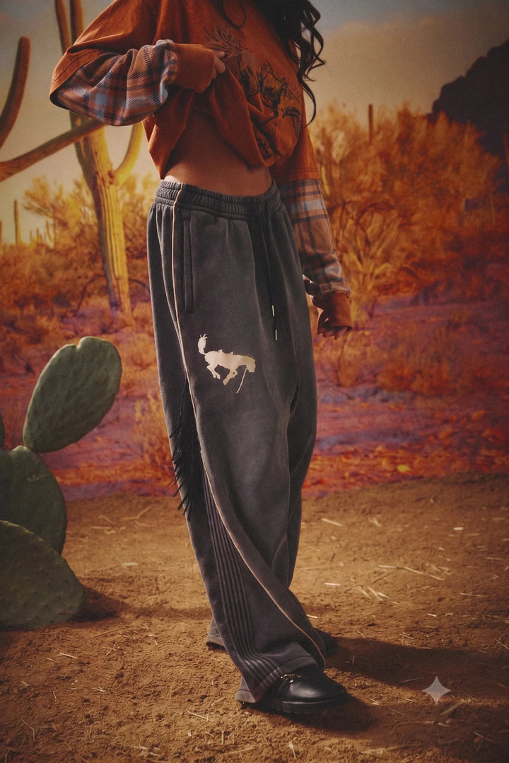 Sabbi The Happy Chap Wide Leg Sweat Pants - Blue - Meadow Collectivesweatpants