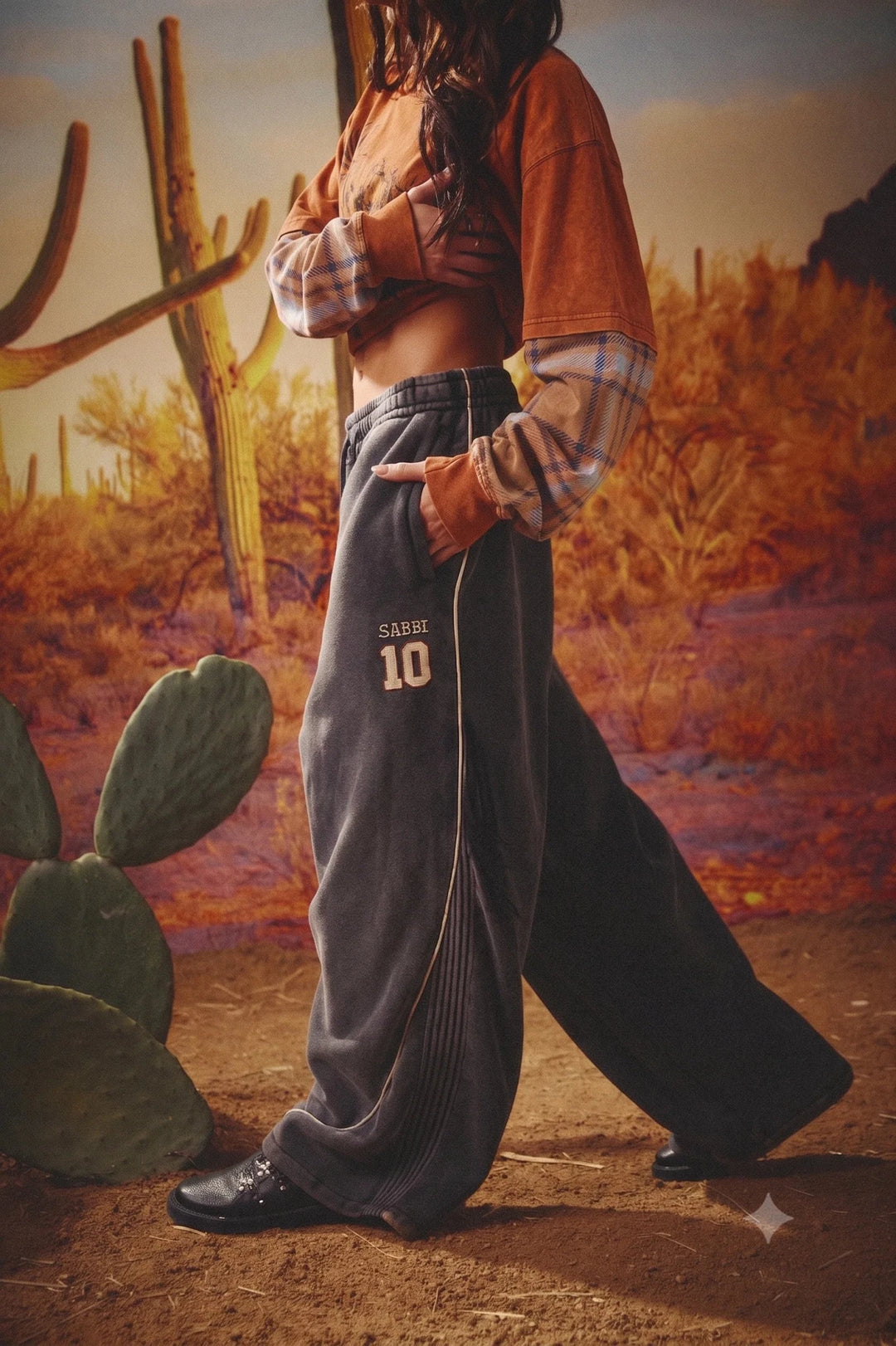 Sabbi The Happy Chap Wide Leg Sweat Pants - Blue - Meadow Collectivesweatpants
