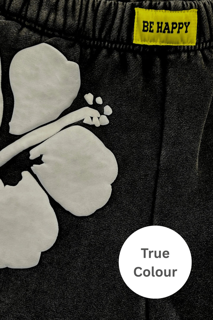 Sabbi The Happy Hibiscus Shorts - Black - Meadow CollectiveShorts