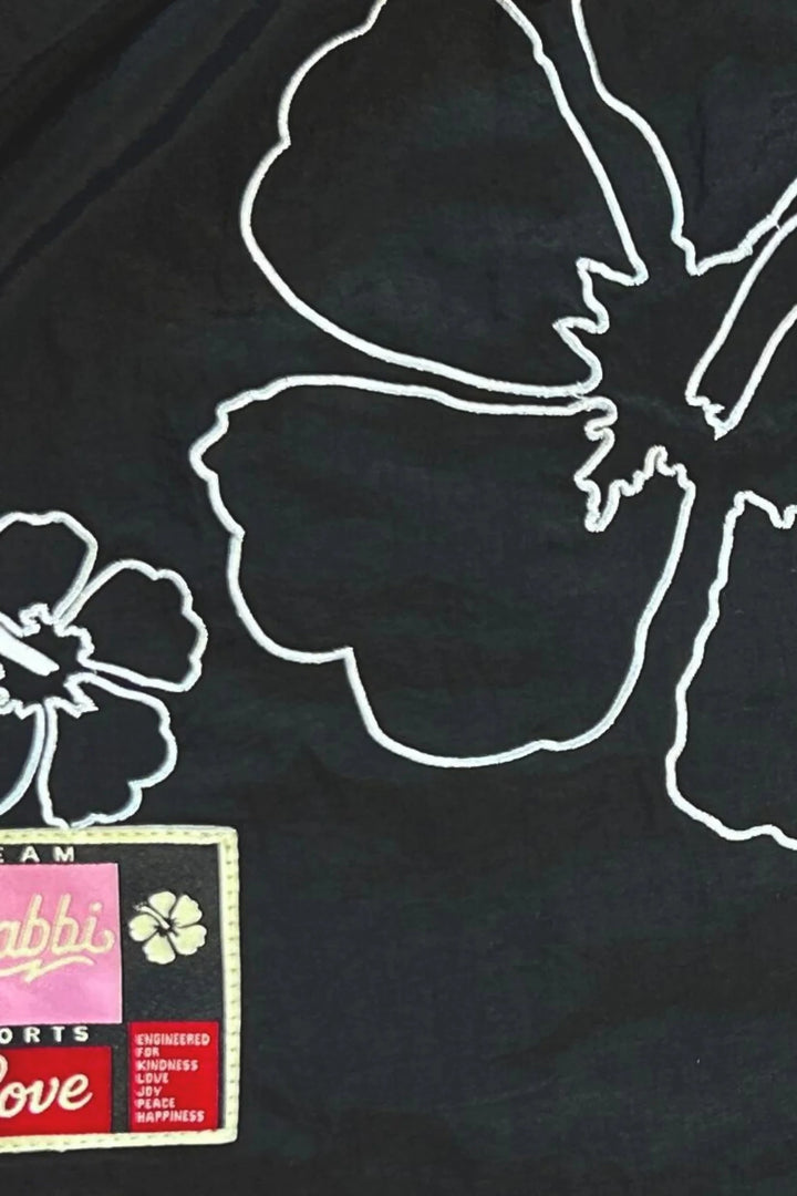 Sabbi The Hibiscus Boardshort - Black - Meadow Collectiveboardshorts