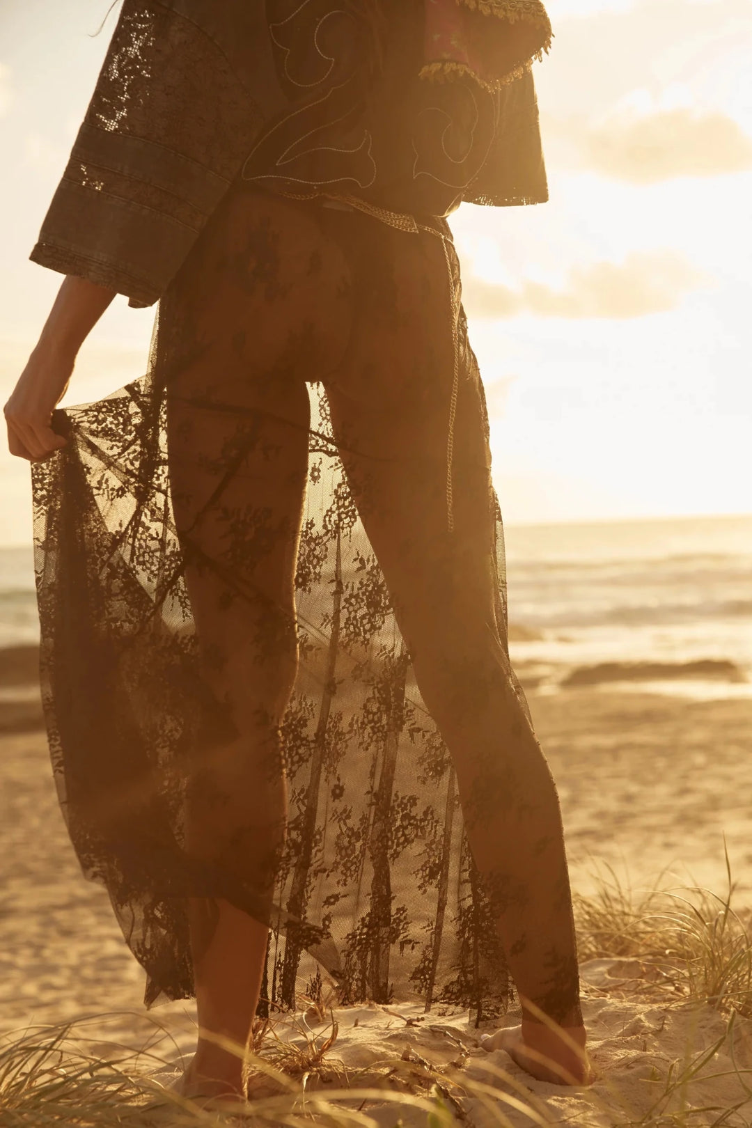 Sabbi The Lace Maxi Skirt - Black - Meadow Collectiveskirt