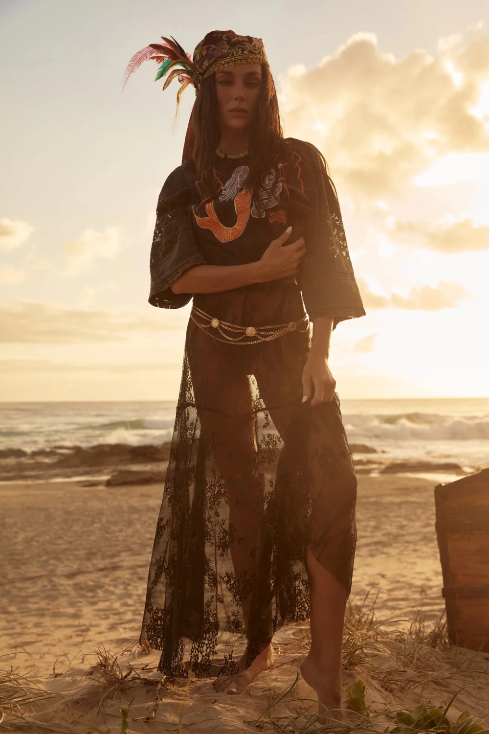 Sabbi The Lace Maxi Skirt - Black - Meadow Collectiveskirt