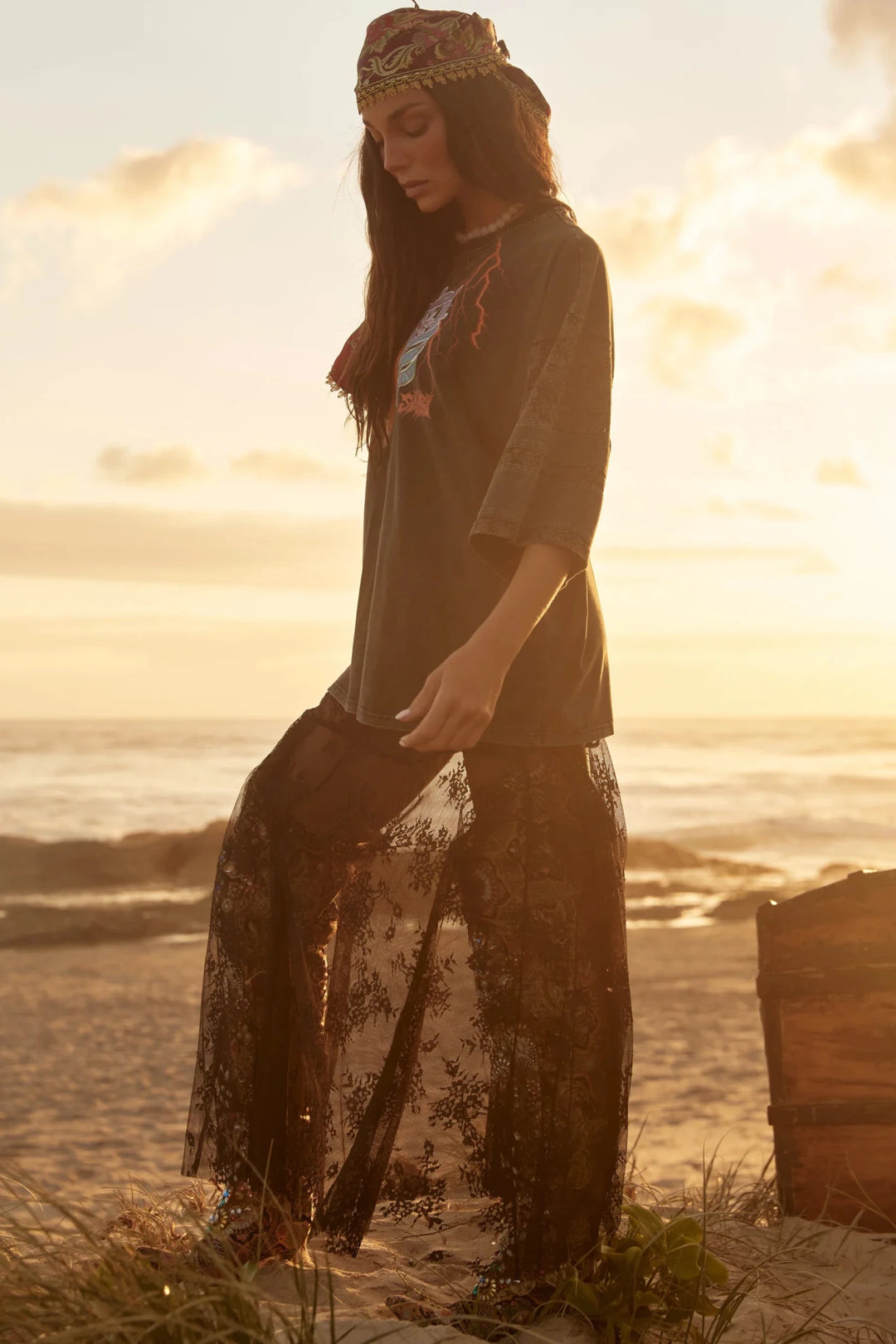 Sabbi The Lace Maxi Skirt - Black - Meadow Collectiveskirt
