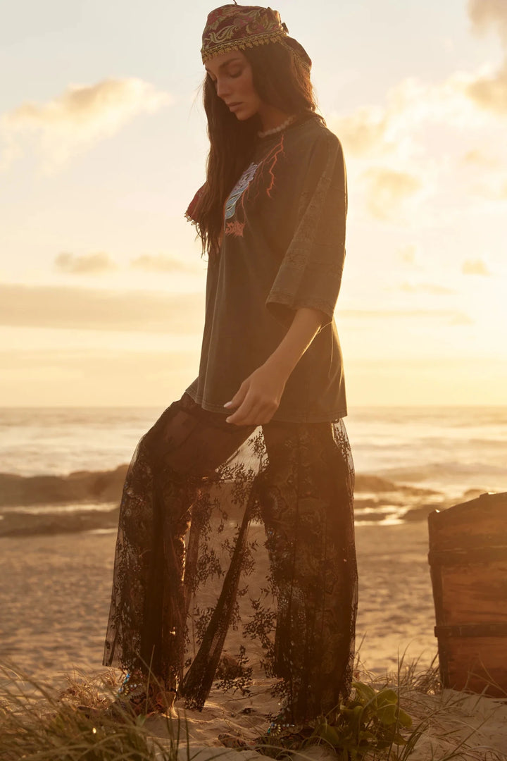 Sabbi The Lace Maxi Skirt - Black - Meadow Collectiveskirt