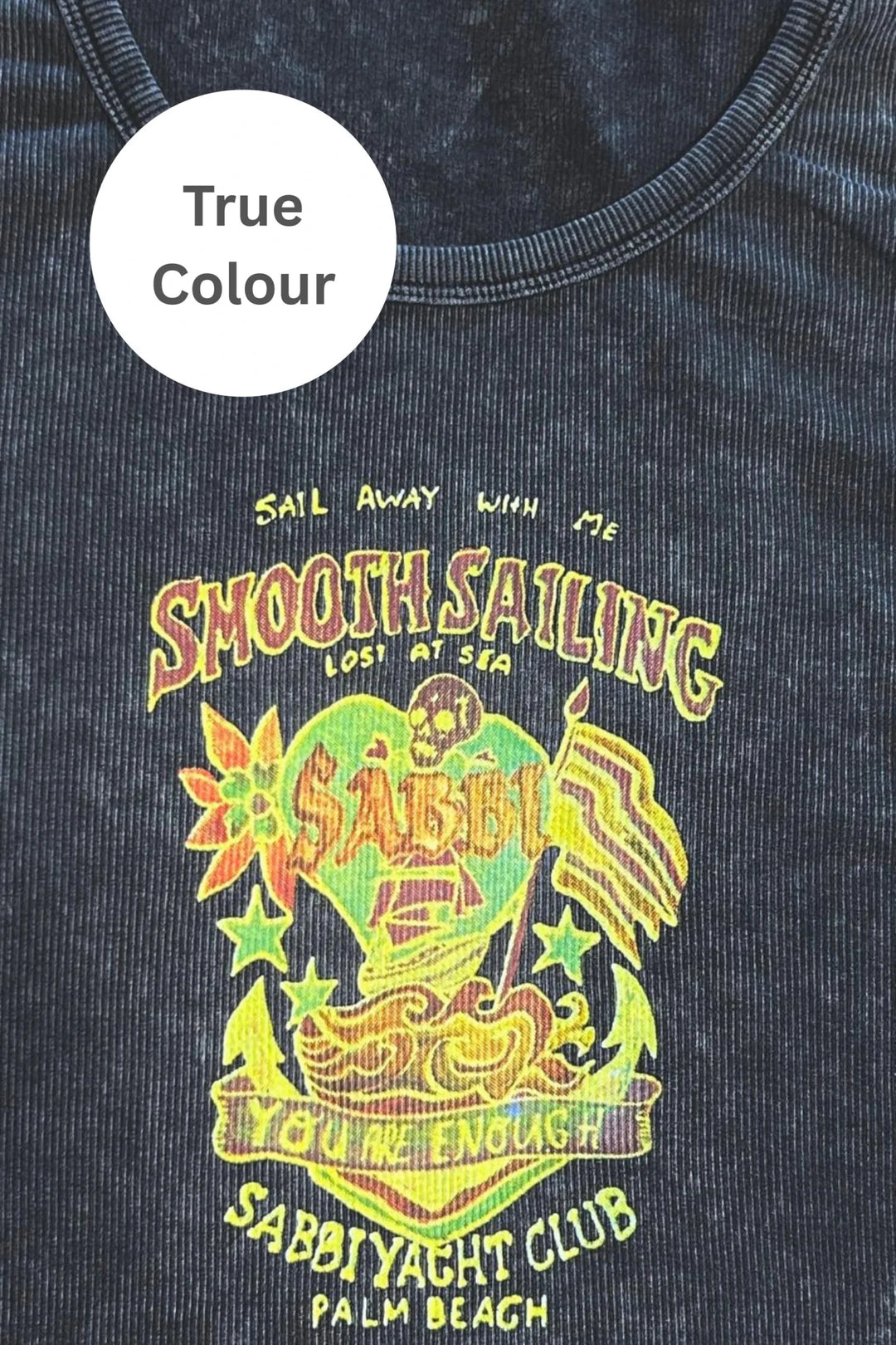 Sabbi The Smooth Sailing Tank - Charcoal - Meadow Collectivetank top