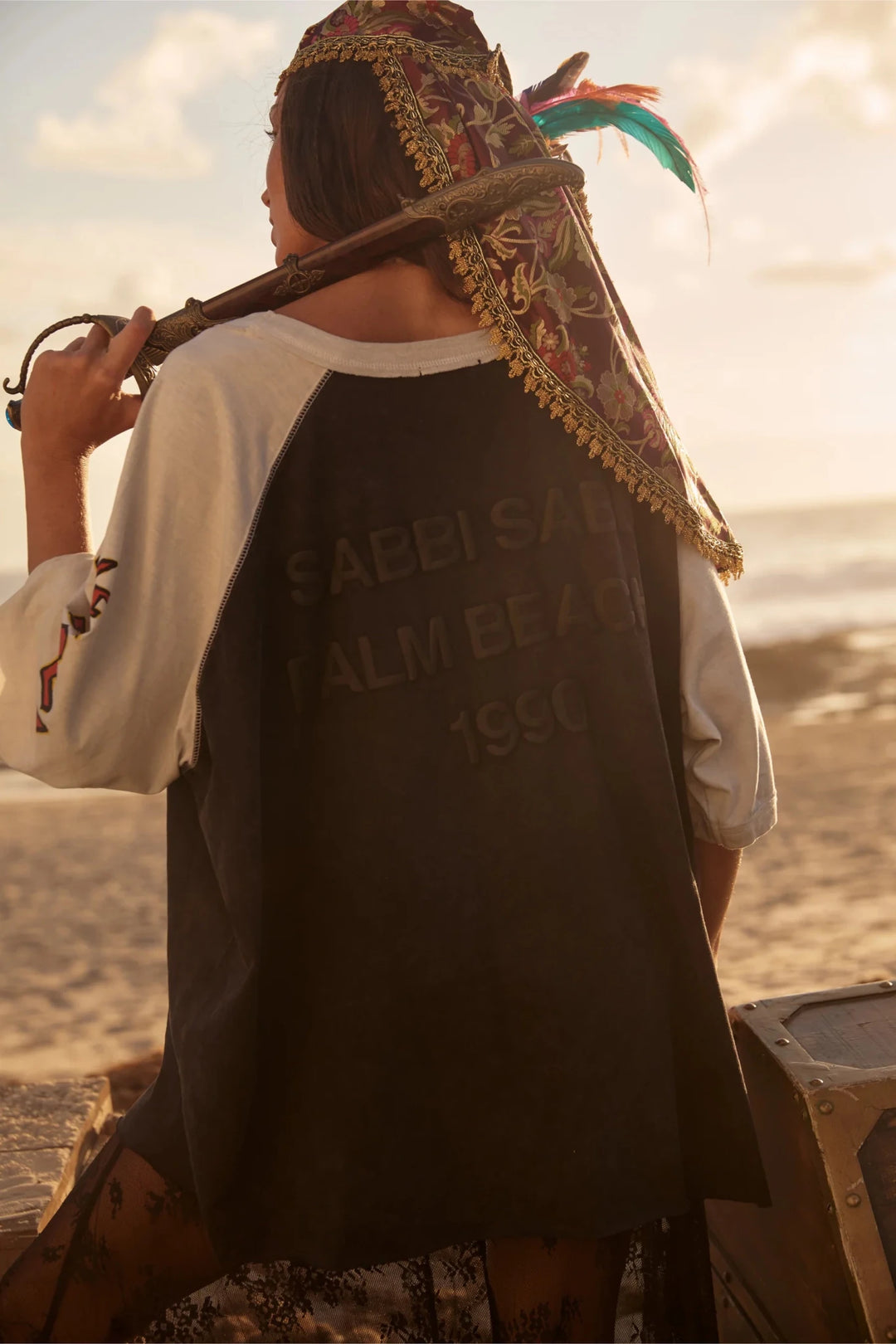 Sabbi The Stay Wild Raglan Tee - Black - Meadow Collectivet shirt