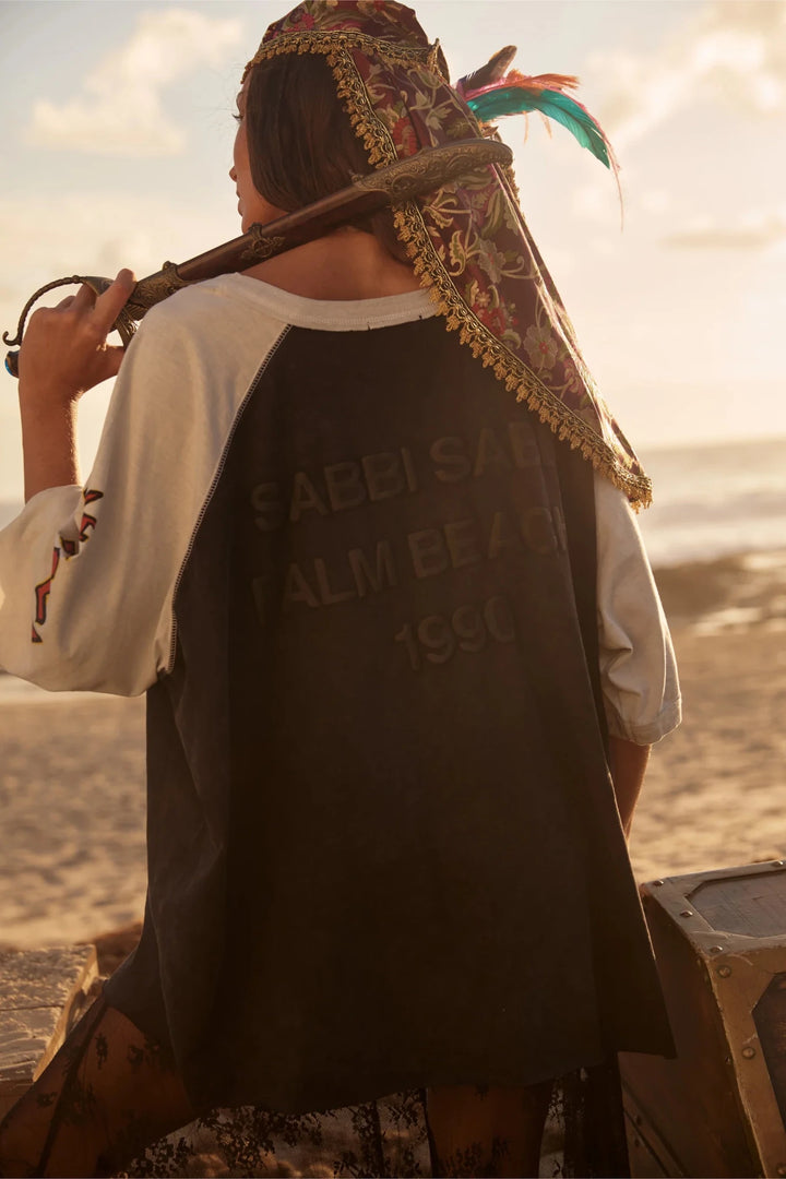 Sabbi The Stay Wild Raglan Tee - Black - Meadow Collectivet shirt