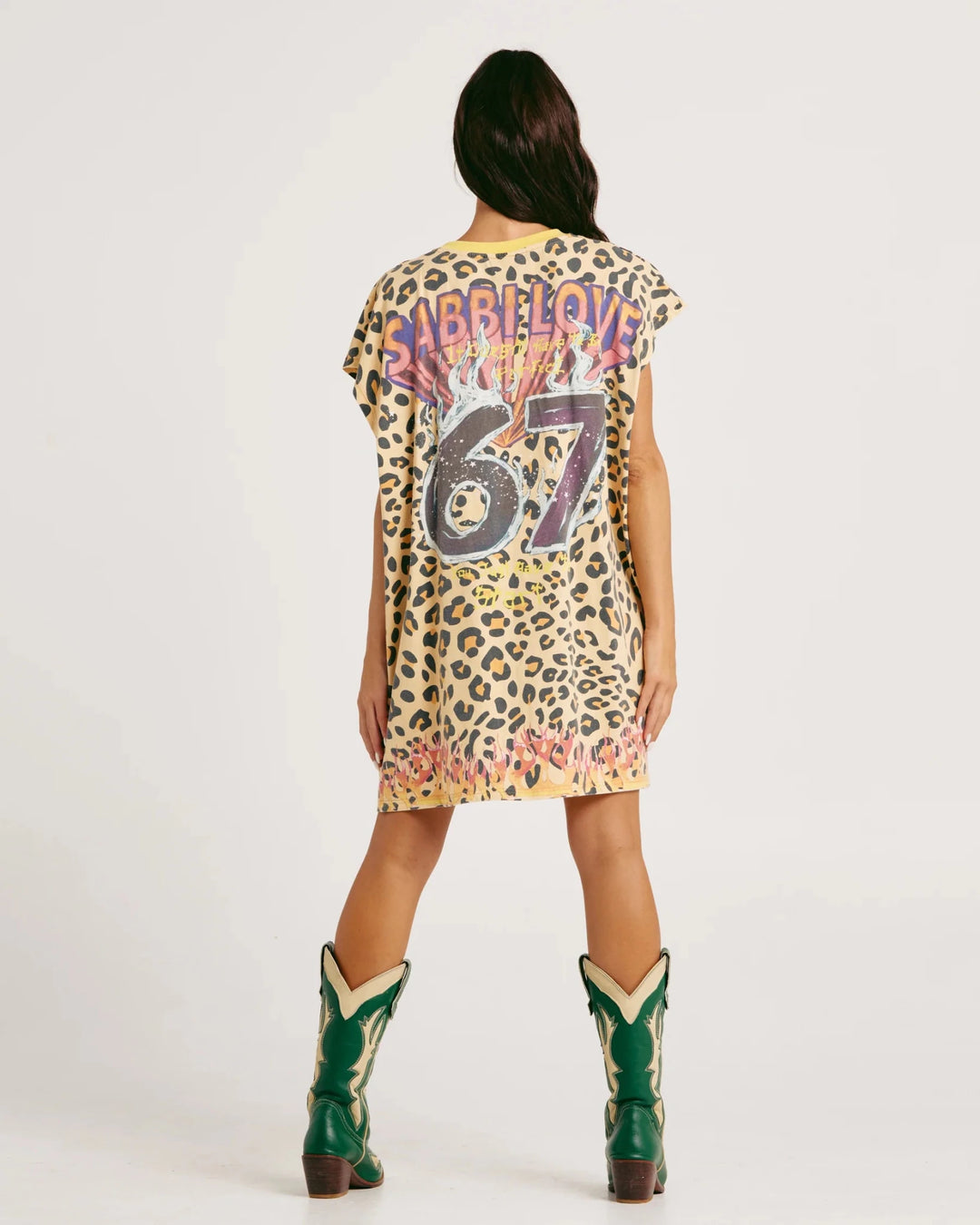 Sabbi The Very Oversized 67 Dress - Leopard - Meadow Collectivemini dress
