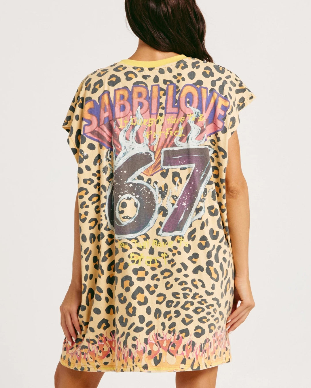 Sabbi The Very Oversized 67 Dress - Leopard - Meadow Collectivemini dress
