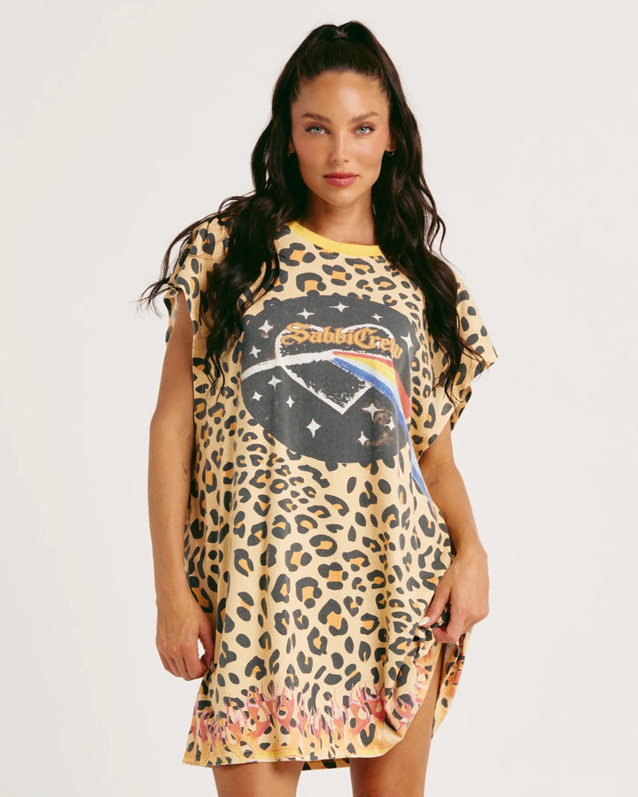 Sabbi The Very Oversized 67 Dress - Leopard - Meadow Collectivemini dress