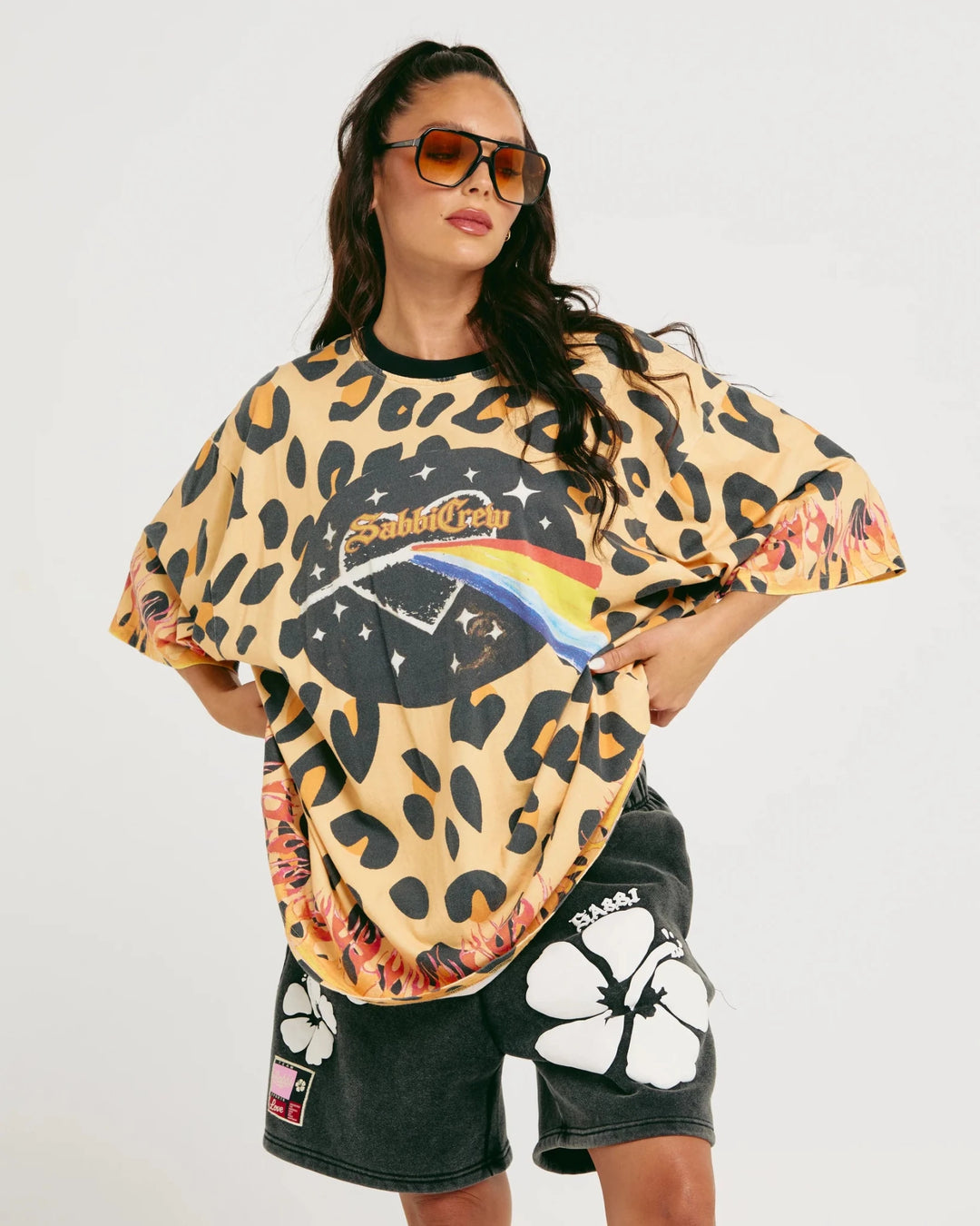 Sabbi The Very Oversized 67 Tee - Leopard - Meadow Collectiveoversized tee