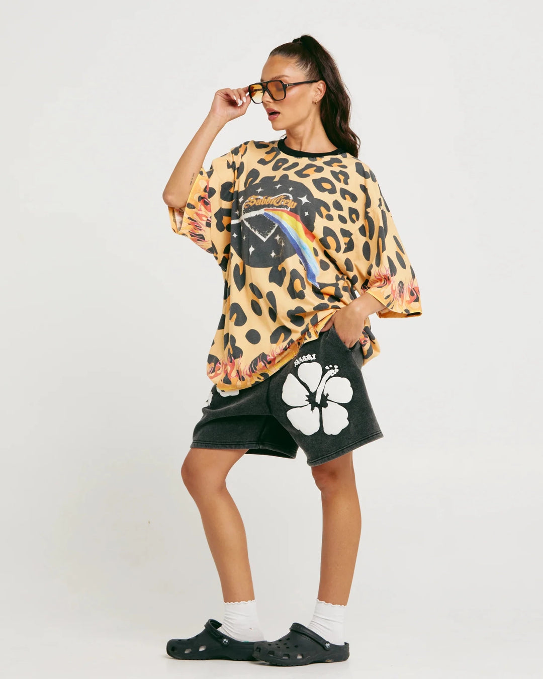 Sabbi The Very Oversized 67 Tee - Leopard - Meadow Collectiveoversized tee