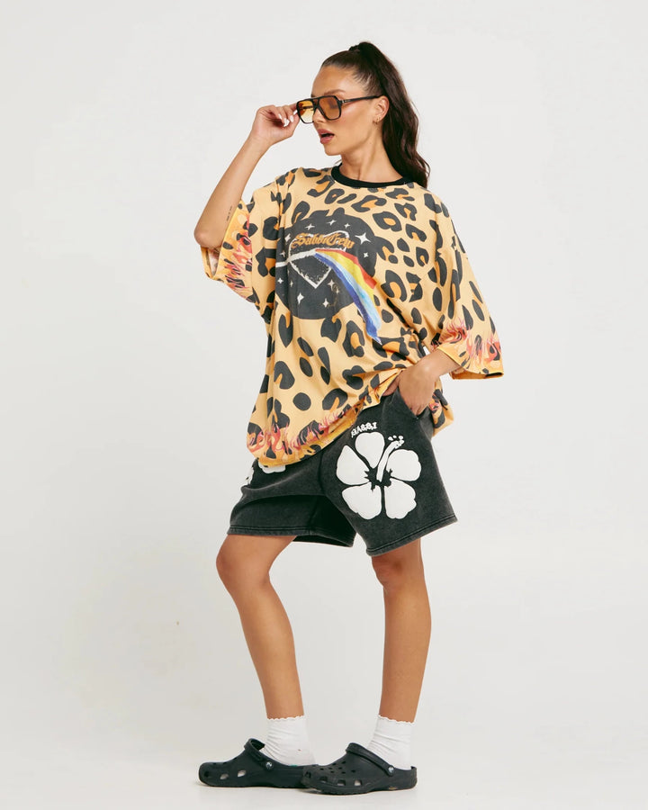 Sabbi The Very Oversized 67 Tee - Leopard - Meadow Collectiveoversized tee