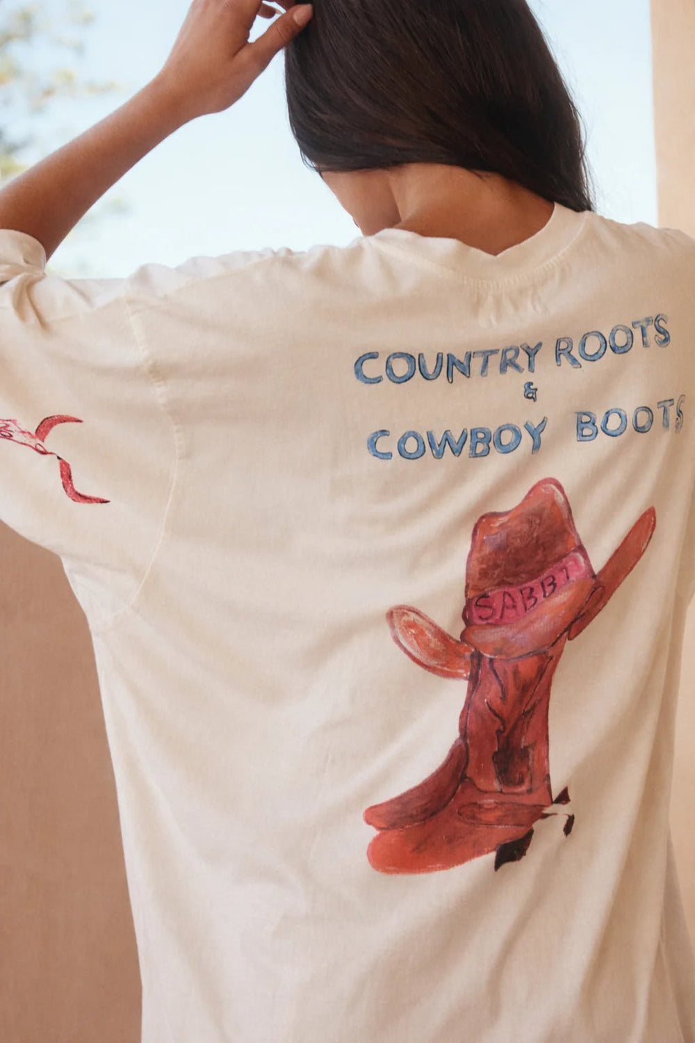 Sabbi The Very Oversized Brumby Tee - Cream - Meadow Collectivet shirt