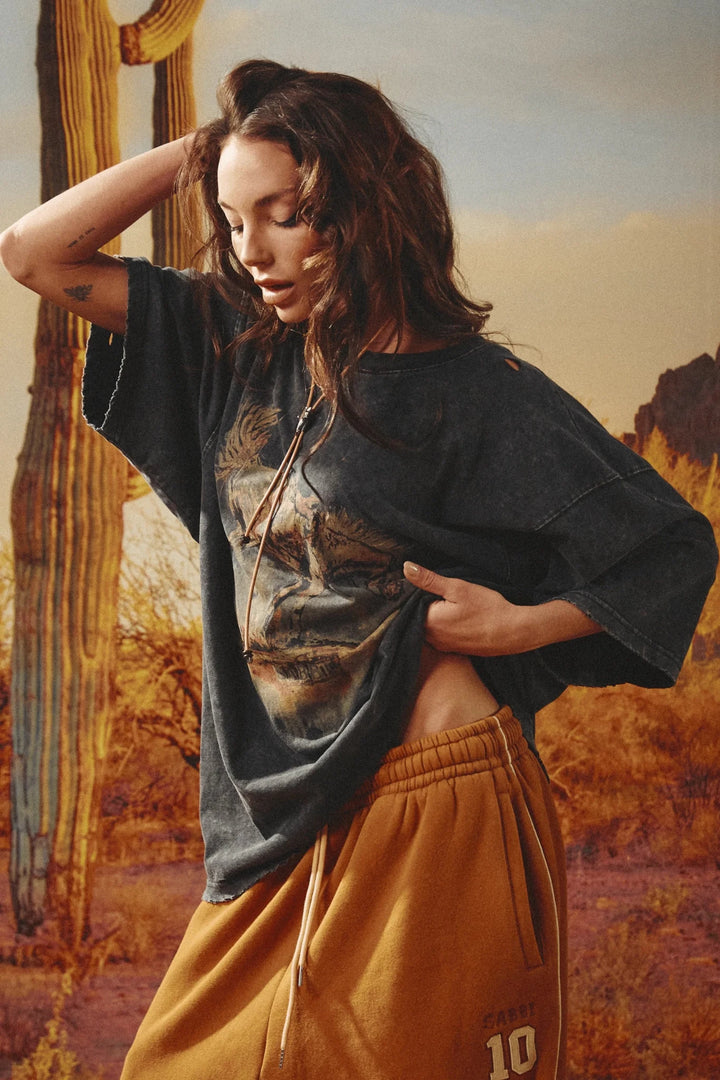 Sabbi The Very Oversized Buck Yeah Tee - Meadow Collectivegraphic tee