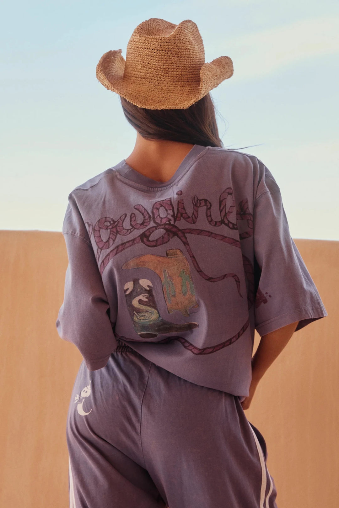 Sabbi The Very Oversized Crazy Horse Tee - Dusty Lavender - Meadow Collectivet shirt