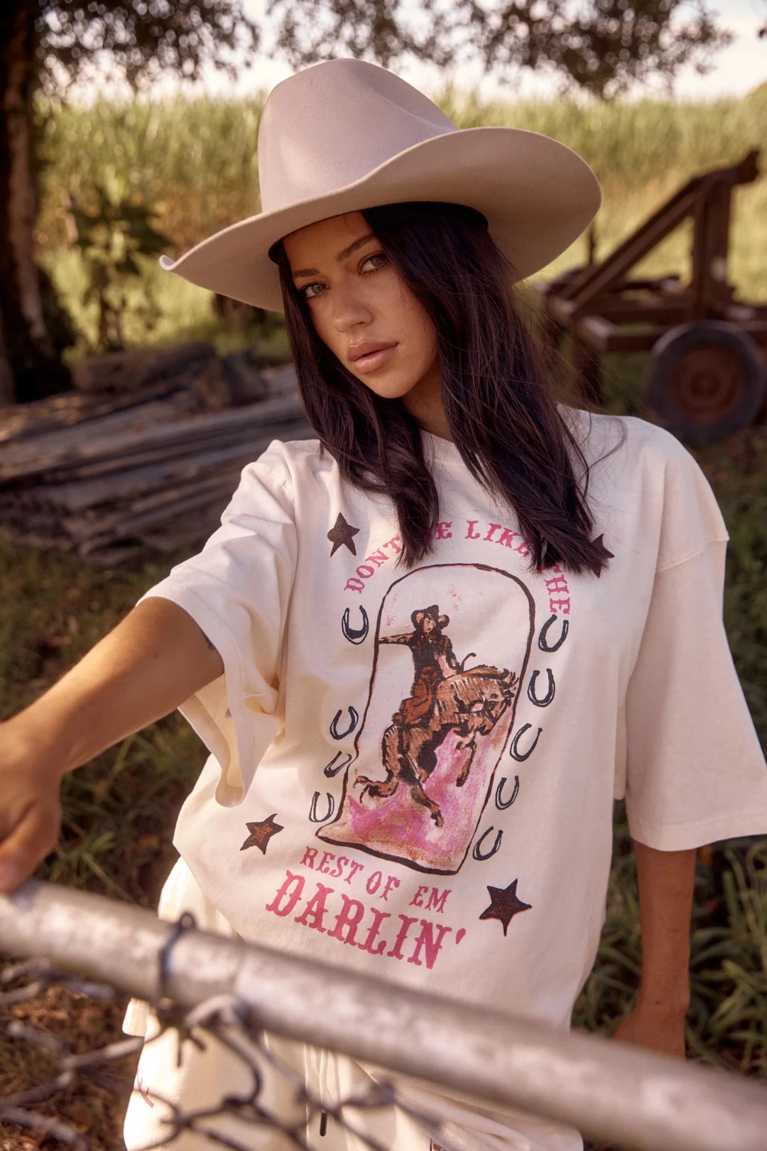 Sabbi The Very Oversized Darlin Tee - Marshmallow - Meadow Collectivet shirt