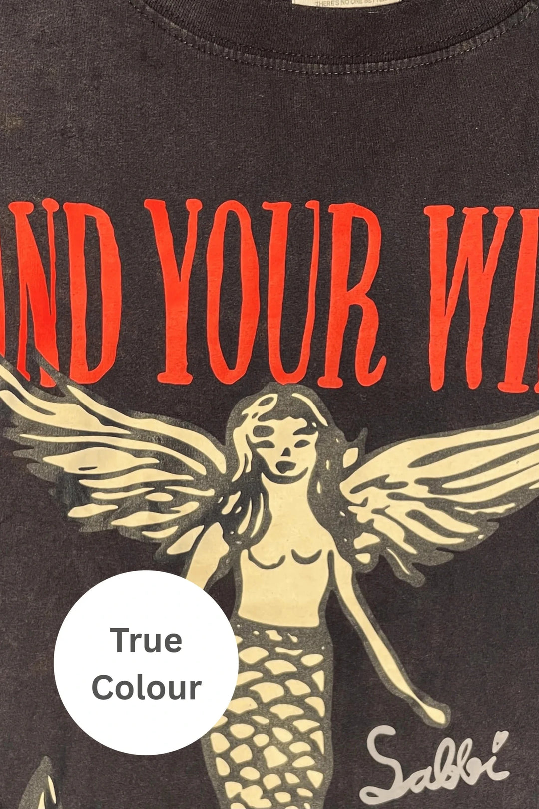 Sabbi The Very Oversized Find Your Wings Tee - Black - Meadow CollectiveT-Shirts