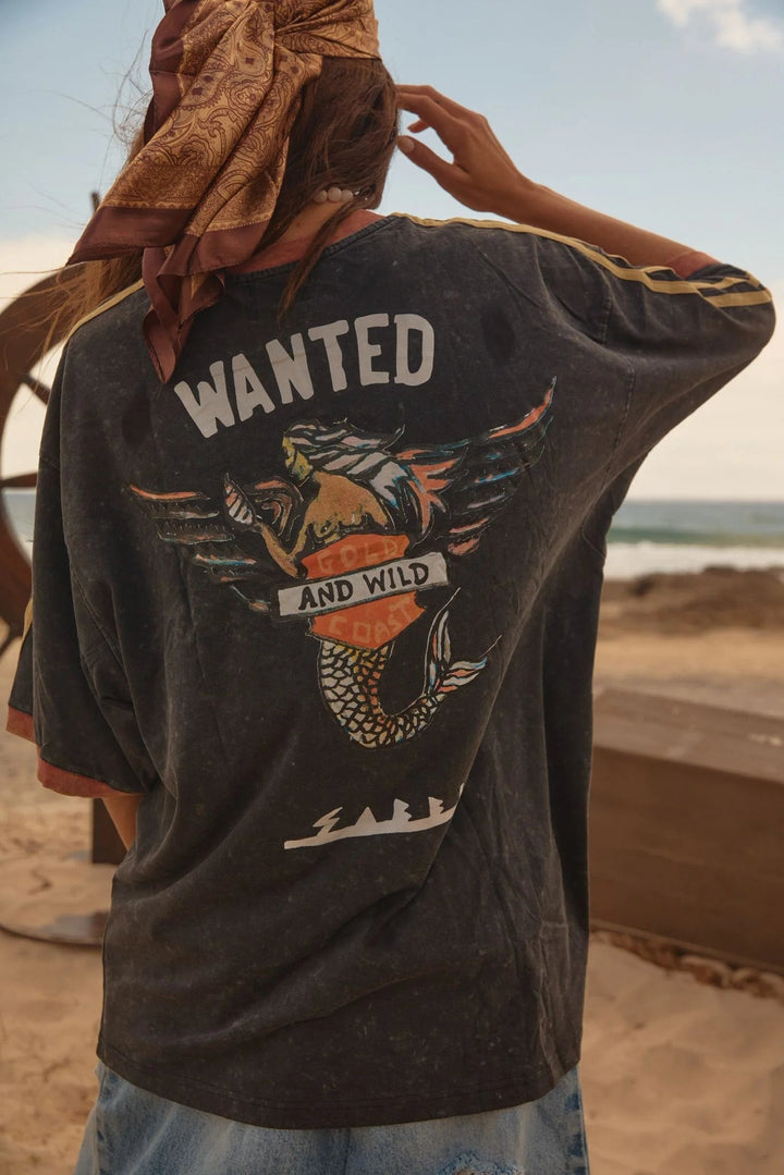 Sabbi The Very Oversized Flying Mermaid Tee - Black - Meadow Collectivet shirt