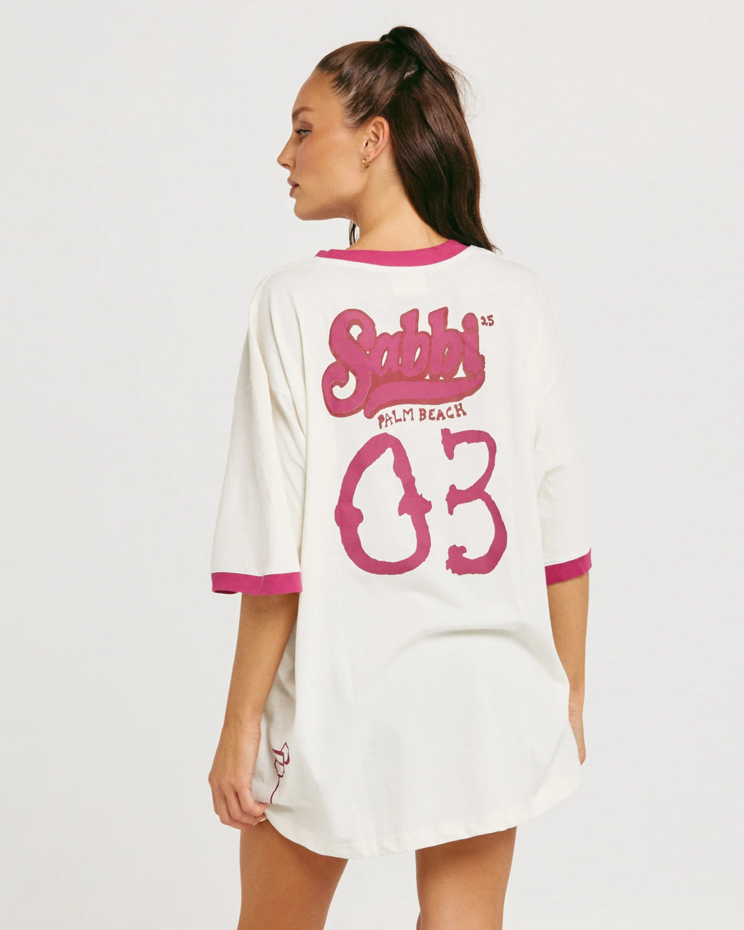 Sabbi - The Very Oversized Green Flag Tee - Off White - Meadow Collectiveoversized tee