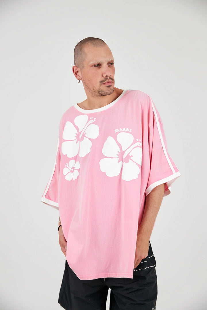 Sabbi The Very Oversized Hibiscus Tee - Pink - Meadow Collectivet shirt
