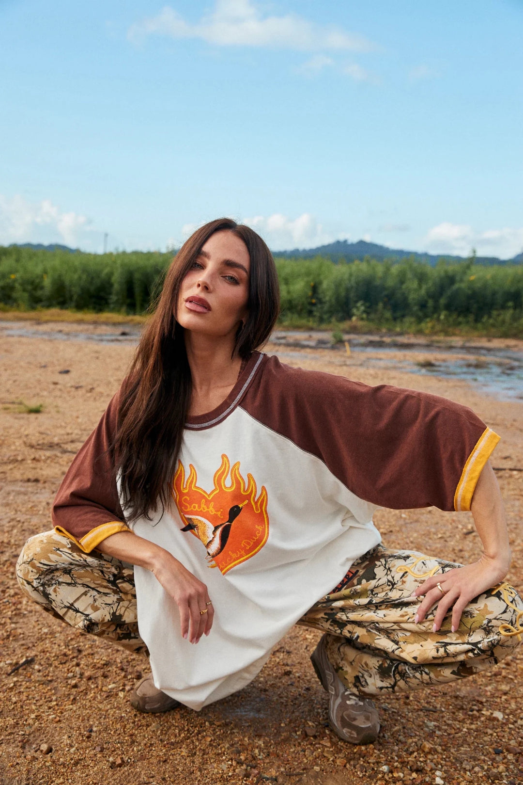 Sabbi The Very Oversized Lucky Duck Raglan Tee - Meadow Collectiveraglan tee