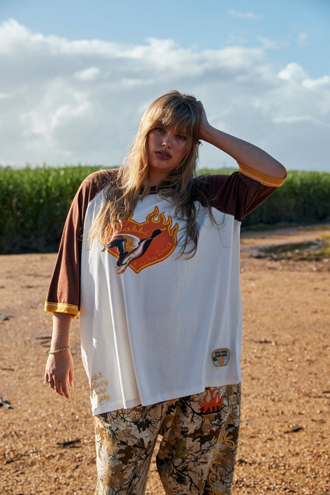 Sabbi The Very Oversized Lucky Duck Raglan Tee - Meadow Collectiveraglan tee