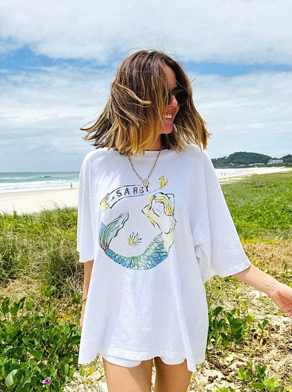 Sabbi The Very Oversized Mermaid Tee - White - Meadow Collectivet shirt