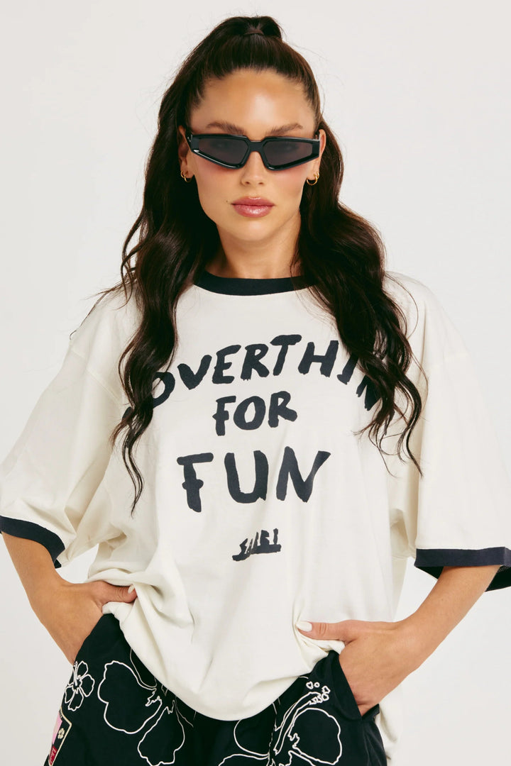 Sabbi - The Very Oversized Overthinker Tee - Marshmallow - Meadow Collectiveoversized tee