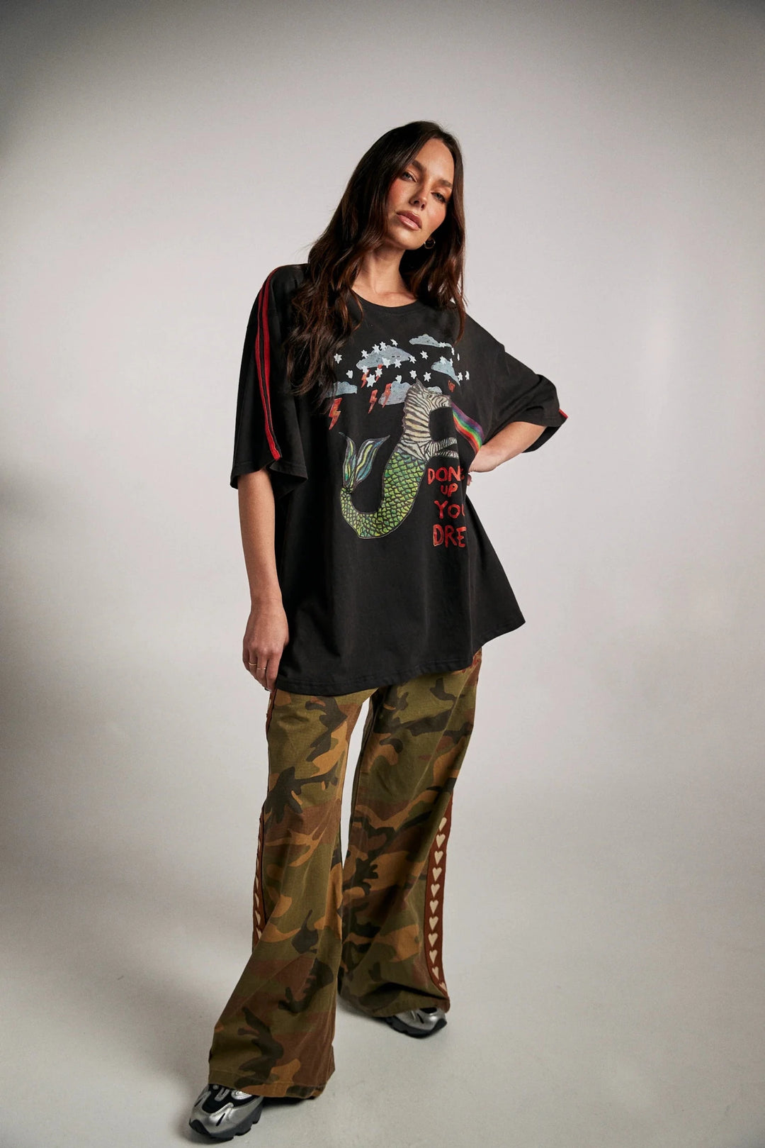 Sabbi The Very Oversized Zebra Dreams Tee - Black - Meadow Collectivet shirt