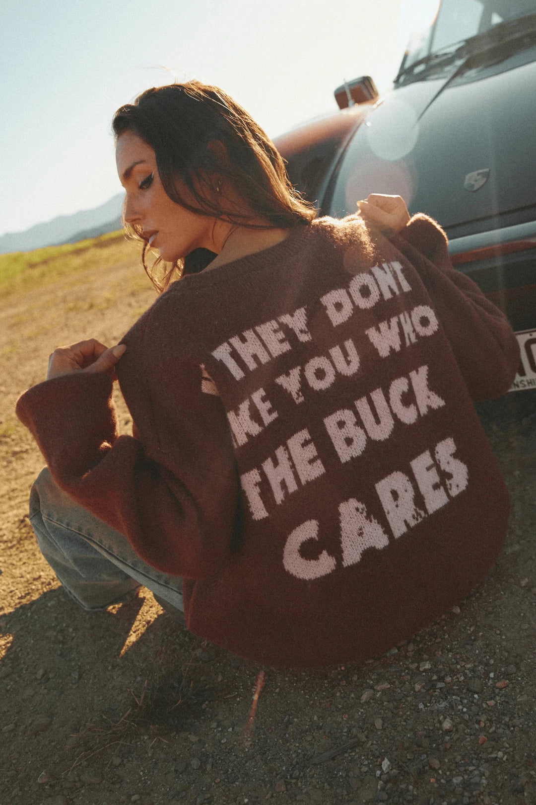 Sabbi The Who The Buck Cares Knit Jumper - Meadow Collectivesweater