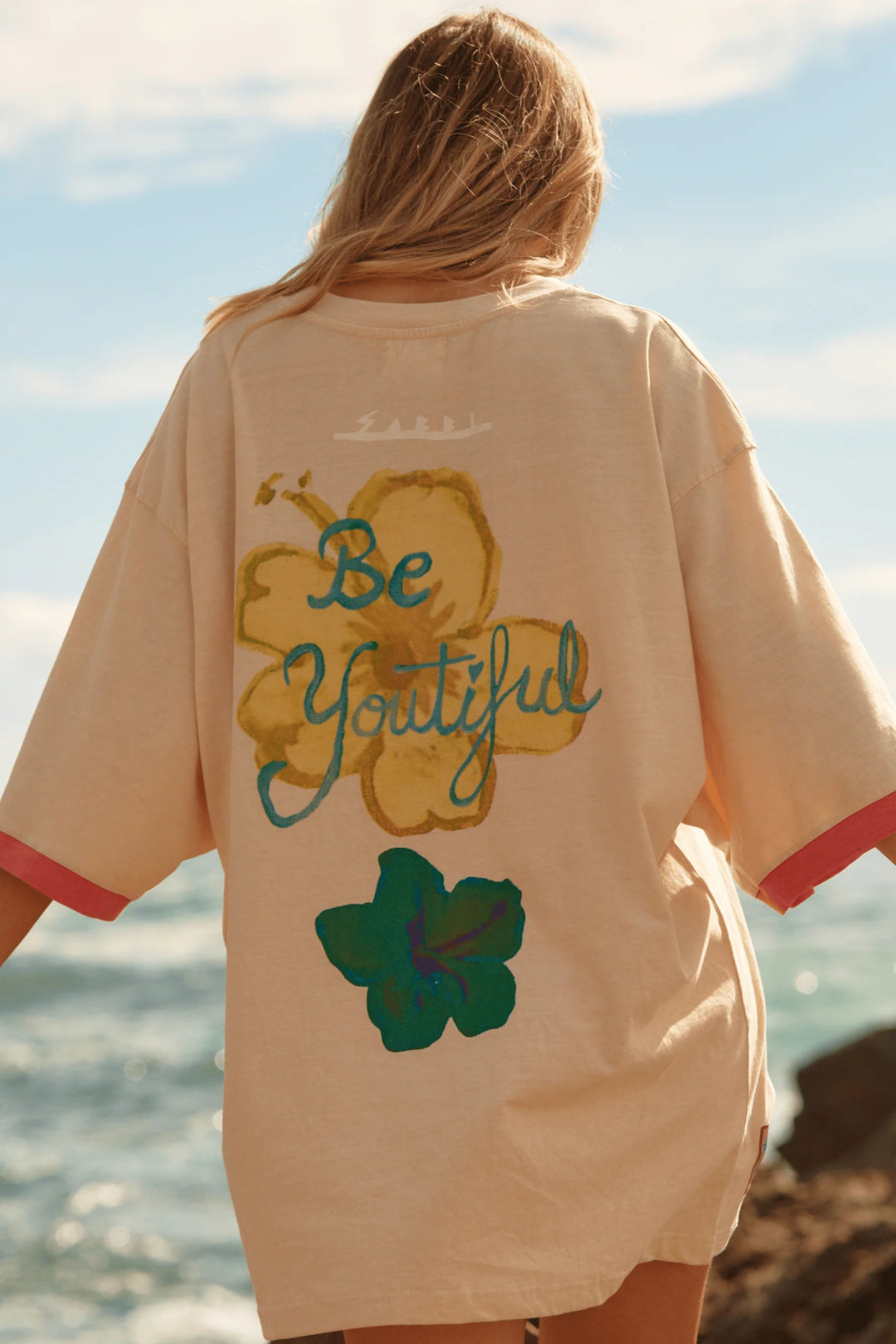 Sabbi Very Oversized Seas The Day Hotel Tee - Sand - Meadow Collectivegraphic tee