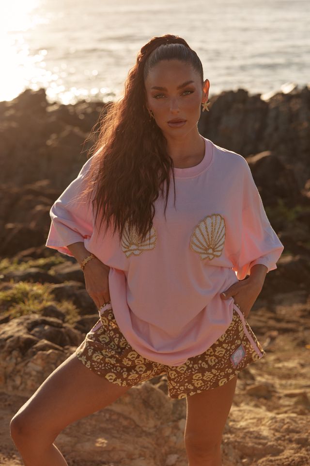 Sabbi Very Oversized Shell Titty Tee - Pink - Meadow Collectiveoversized tee
