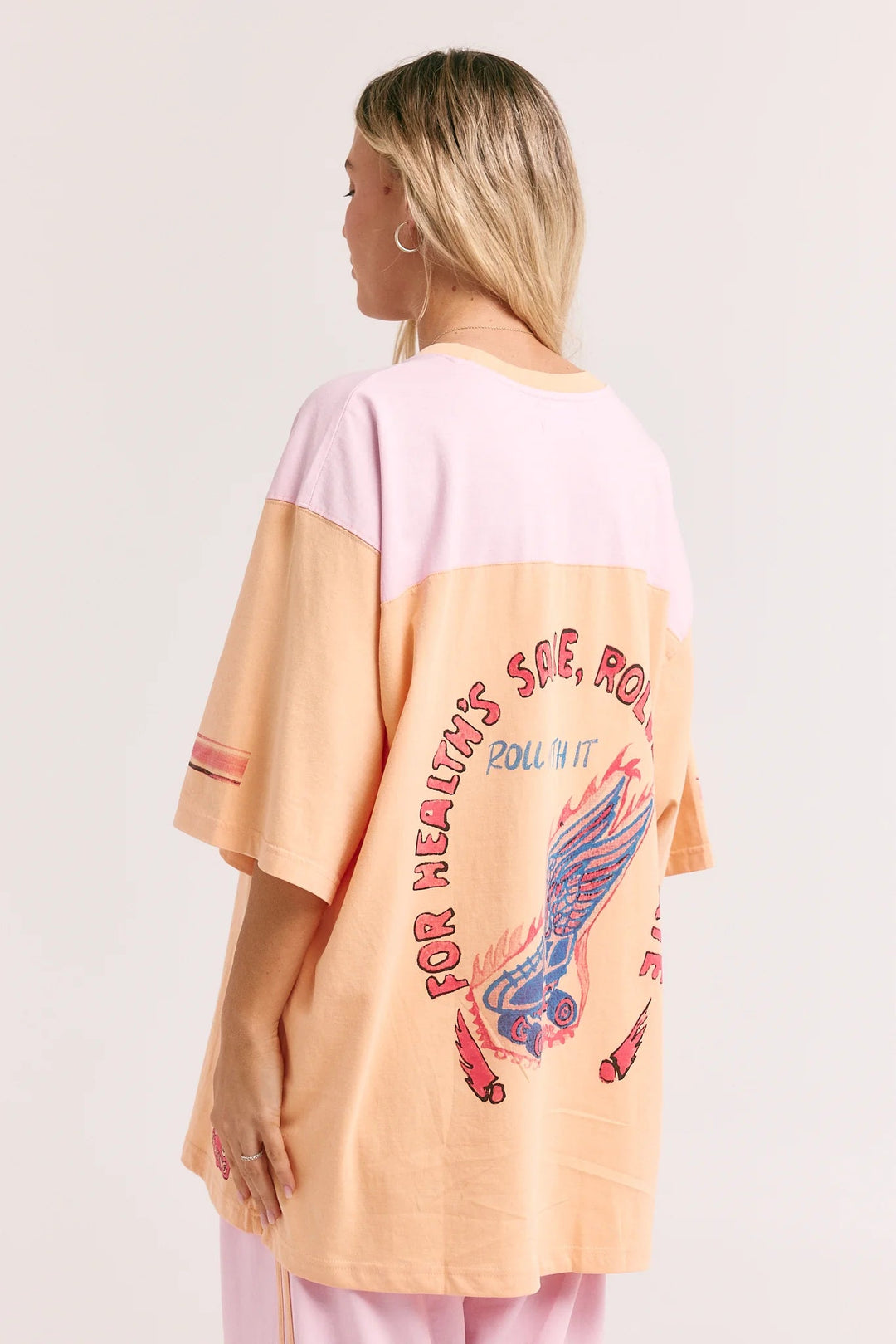 Sabbi Very Oversized Skate Don't Hate Tee - Peach - Meadow Collectivegraphic tee