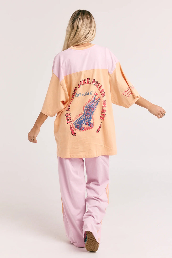 Sabbi Very Oversized Skate Don't Hate Tee - Peach - Meadow Collectivegraphic tee