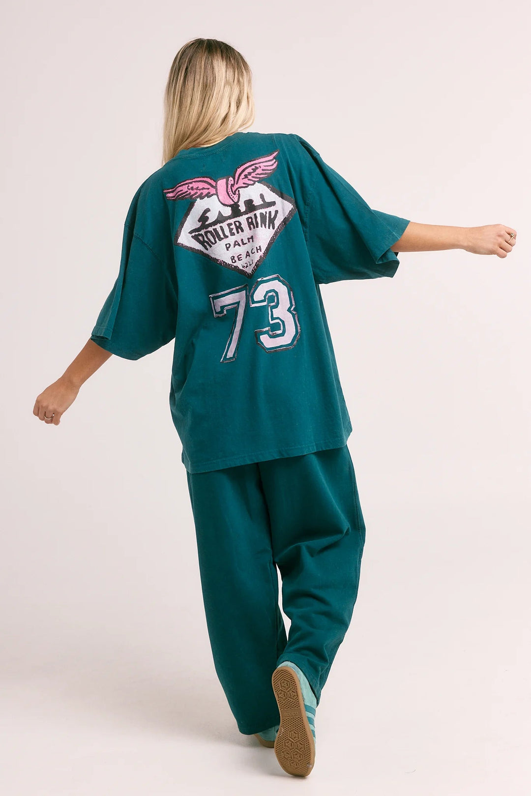 Sabbi Very Oversized Skate Don't Hate Tee - Teal - Meadow Collectivegraphic tee