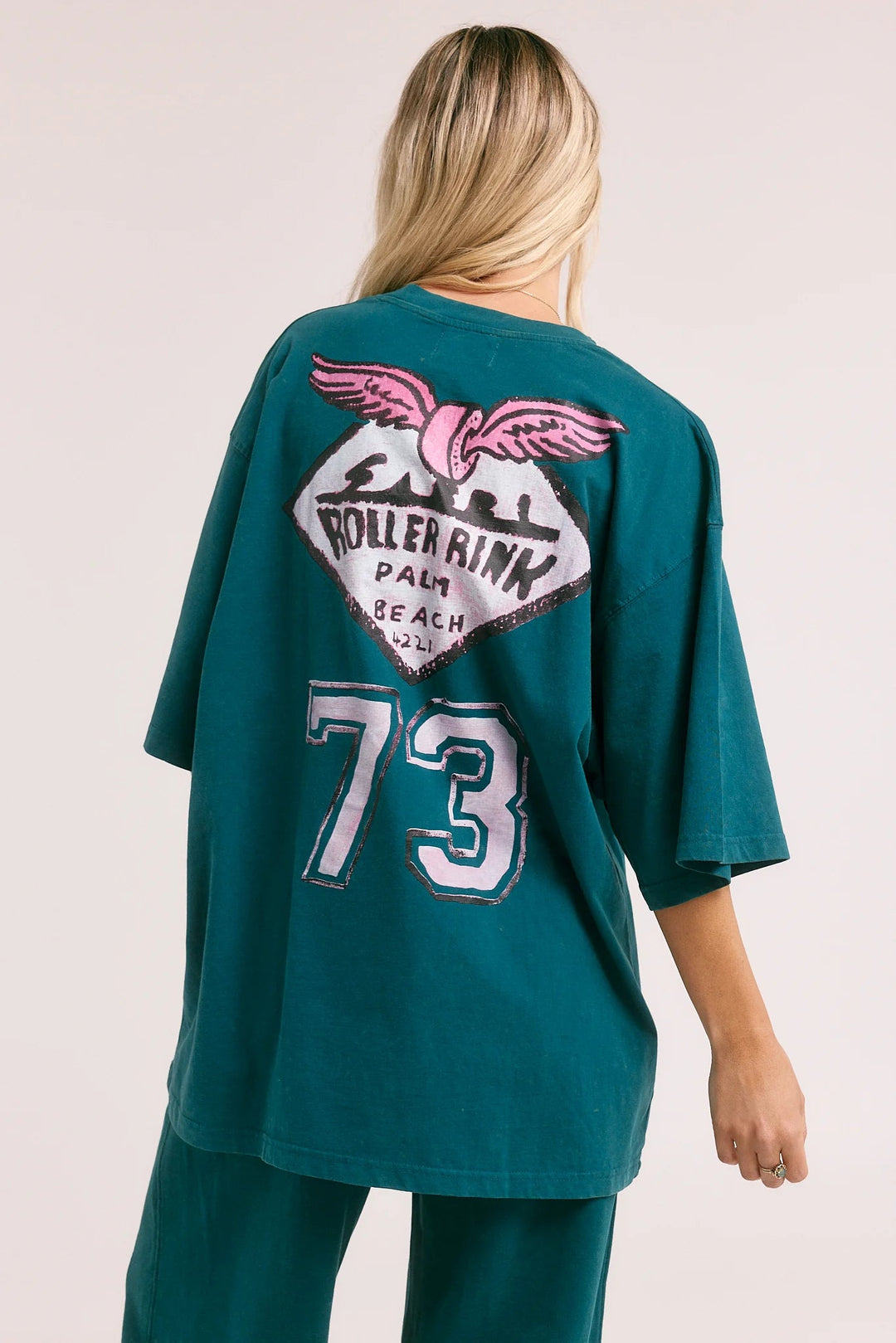 Sabbi Very Oversized Skate Don't Hate Tee - Teal - Meadow Collectivegraphic tee