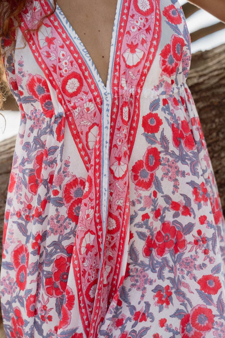 Seaside Americana Organic Cotton Halter Beach Dress - Meadow CollectiveMaxi Dress