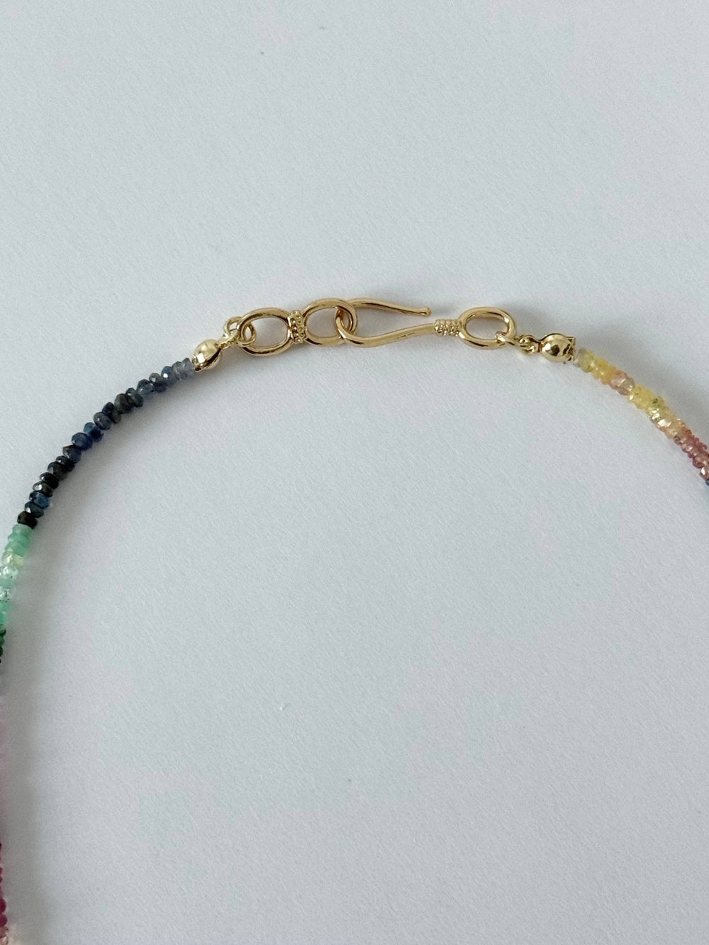 She’s a Rainbow: Natural Tourmaline Beaded Necklace – 14K Gold Filled - Meadow CollectiveNecklace