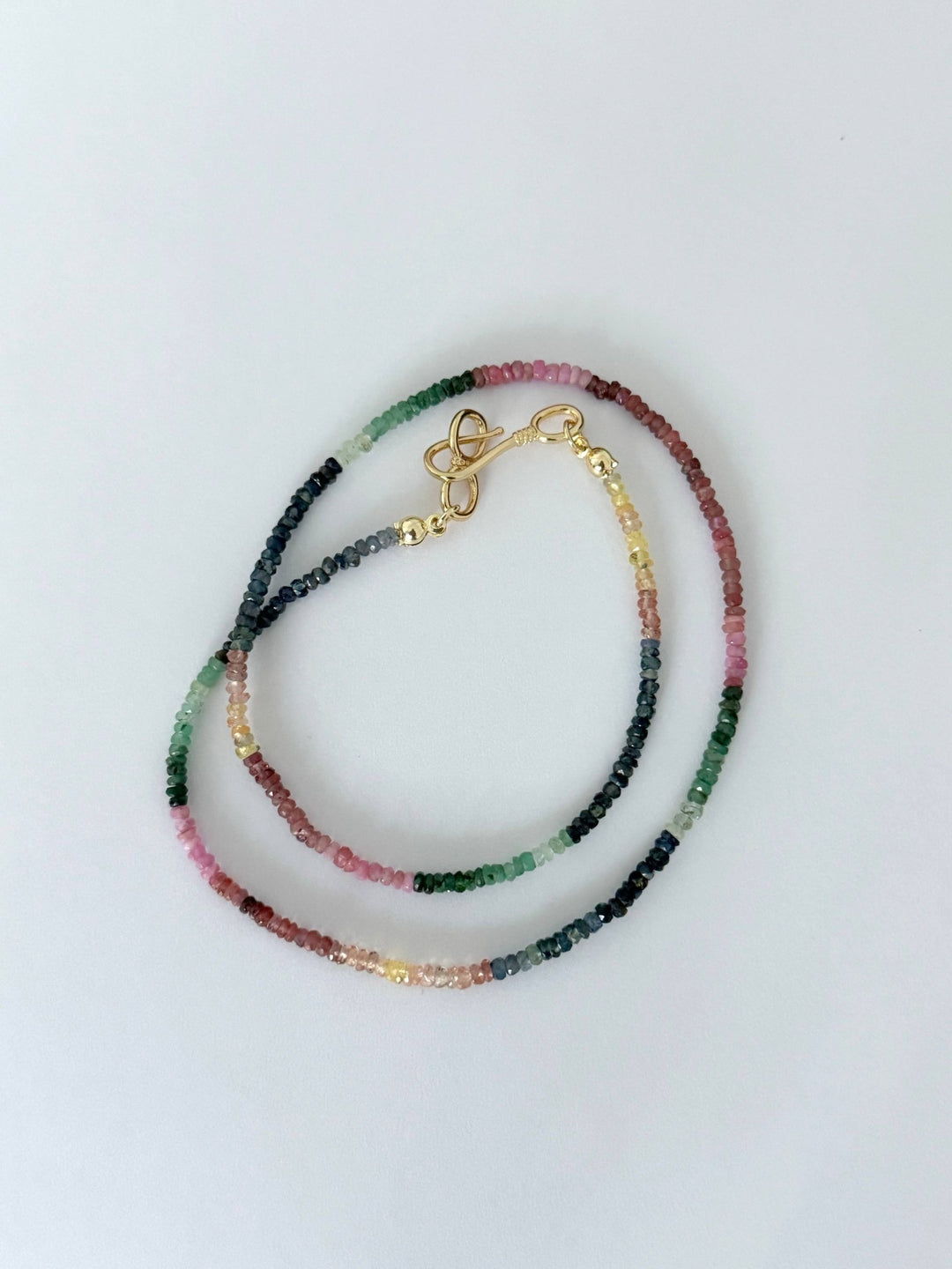She’s a Rainbow: Natural Tourmaline Beaded Necklace – 14K Gold Filled - Meadow CollectiveNecklace