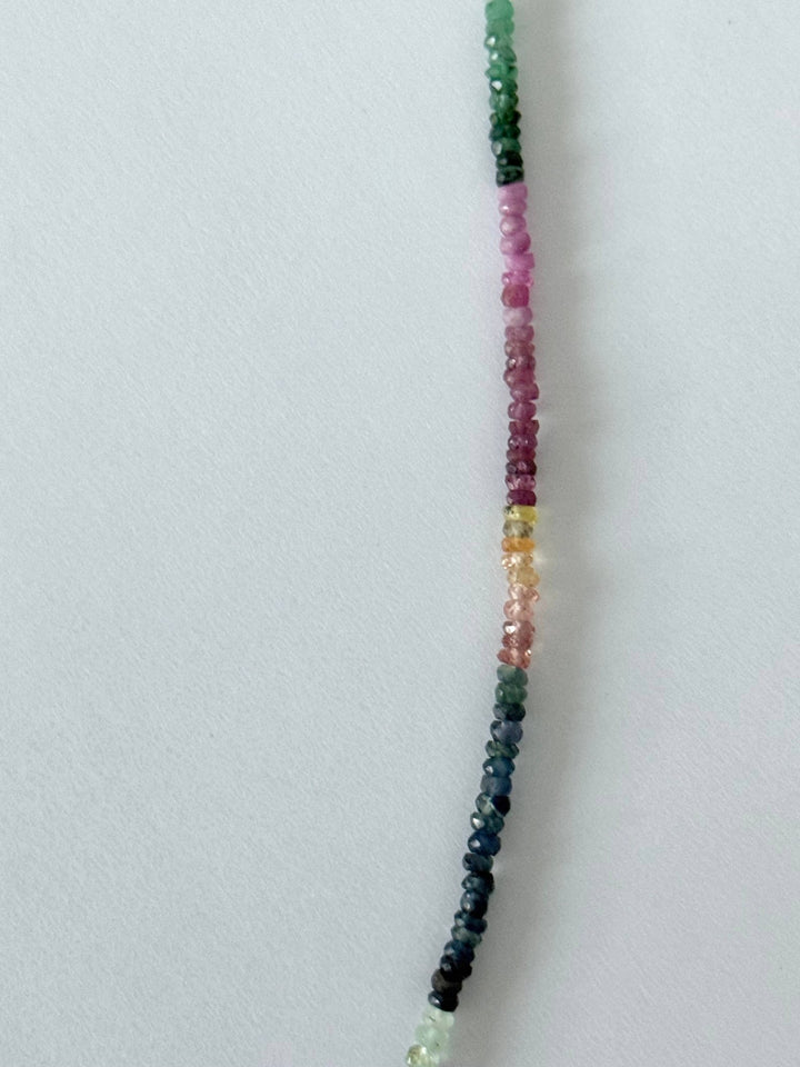 She’s a Rainbow: Natural Tourmaline Beaded Necklace – 14K Gold Filled - Meadow CollectiveNecklace