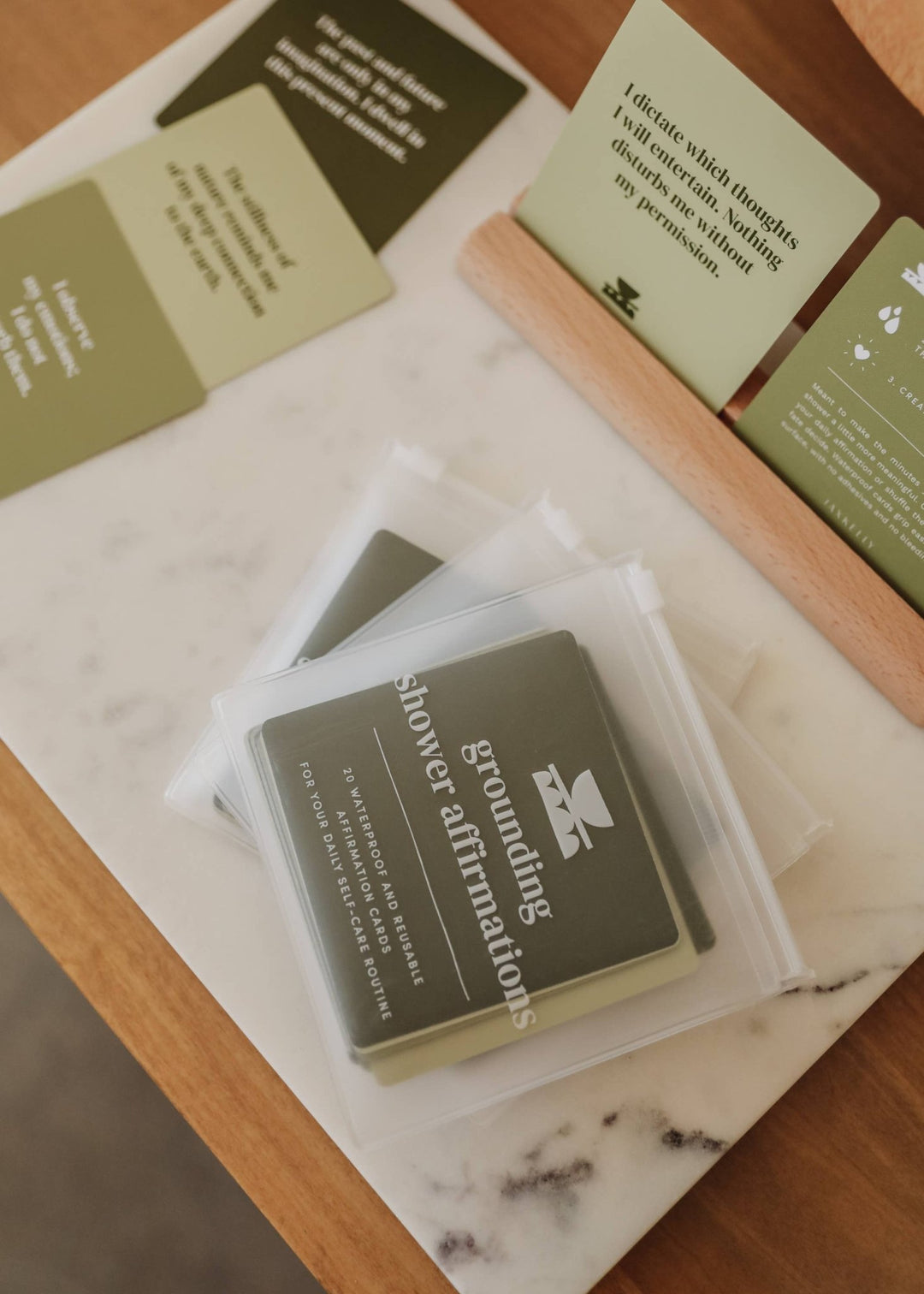 Shower Affirmation™ Cards - Grounding - Meadow Collectiveself care