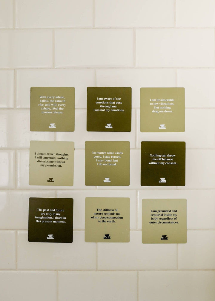 Shower Affirmation™ Cards - Grounding - Meadow Collectiveself care