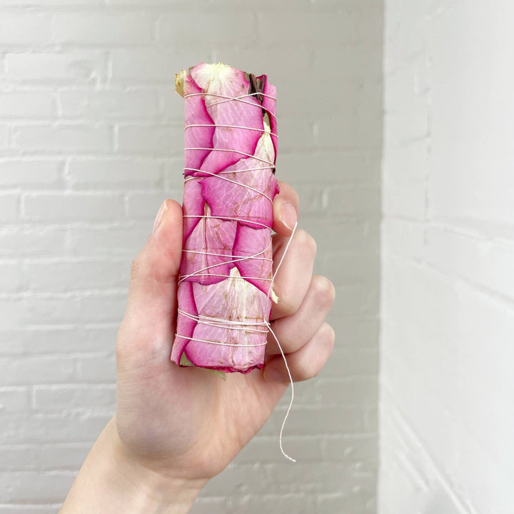 Small Blush Rose Petal and Eucalyptus Bundle - Meadow Collectiveincense