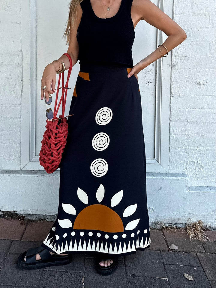 Solstice - Black Maxi Skirt